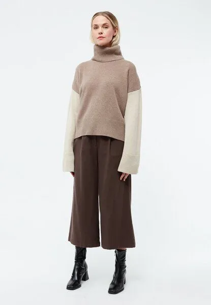 Givn Berlin Givn Berlin Rollkragenpullover GBLEA aus recycelter Wolle, Light beige / beige / light brown, – Produktbild 2 von 4