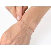 renna deluxe renna deluxe Morse-Code Armband vergoldet, Rot, – Produktbild 1 von 1