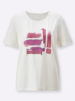 Witt Witt Kurzarmshirt ecru-fuchsia-bedruckt – Produktbild 1 von 1