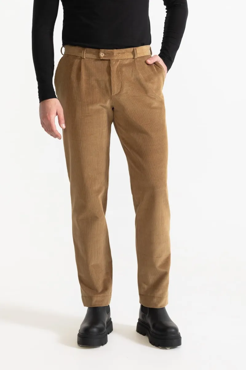 De IONESCU De IONESCU Herren vegan Hose Dacian Corduroy, Hellbraun, – Produktbild 2 von 2