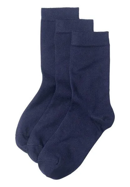 hessnatur hessnatur Damen-Socke im 3er-Pack aus Bio-Baumwolle, Marine, – Produktbild 2 von 2