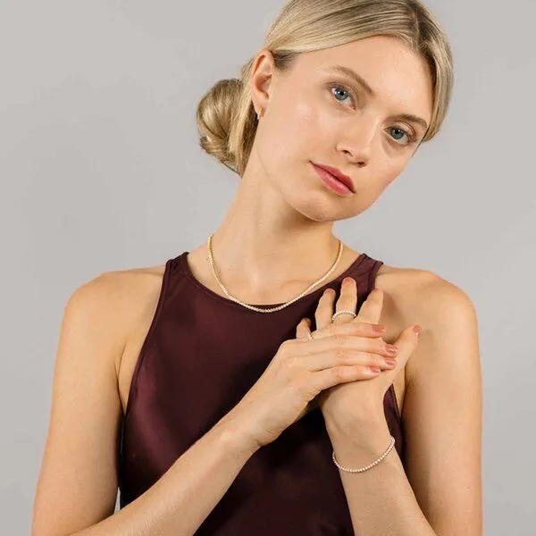 fejn jewelry fejn jewelry Armband 'sparkle tennis' mit Zirkonia Steinen, Silber, – Produktbild 2 von 3