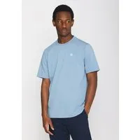 KnowledgeCotton Apparel KnowledgeCotton Apparel T-Shirt LOKE Badge aus Bio-Baumwolle - ROC/GOTS/Vegan, Blau (asley) blue, – Produktbild 1 von 1