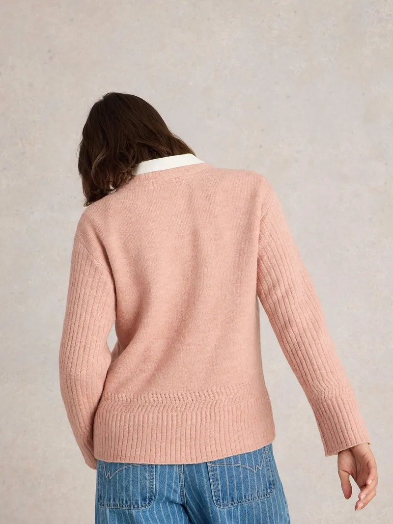 White Stuff Pullover Sophia - 46, Dunkles rosa, – Produktbild 4 von 4
