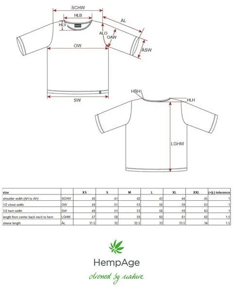 HempAge Hempage Damen Halbarm T-Shirt Hanf/Biobaumwolle, Smoke(blau), – Produktbild 3 von 4