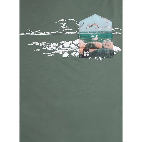 FÄDD FÄDD Herren T-Shirt Rundhals aus Bio-Baumwolle "Mole BT" Grün, Grün, – Produktbild 2 von 3