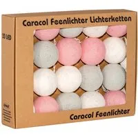 Caracol Kugel-Lichterkette 20 handgefertigte Kugeln, marshmallow – Produktbild 1 von 1