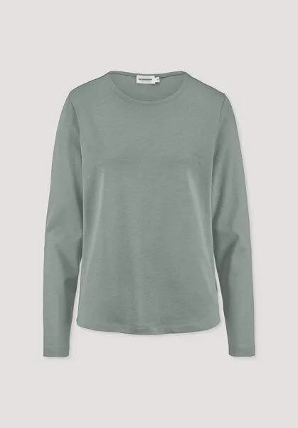 hessnatur hessnatur Langarmshirt aus reiner Bio-Baumwolle, Mattgrün, – Produktbild 4 von 4