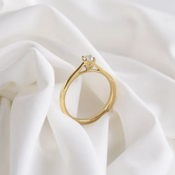 Eppi Eppi Goldener Ring mit Lab Grown Diamant Glynn, Gelb, – Produktbild 3 von 4