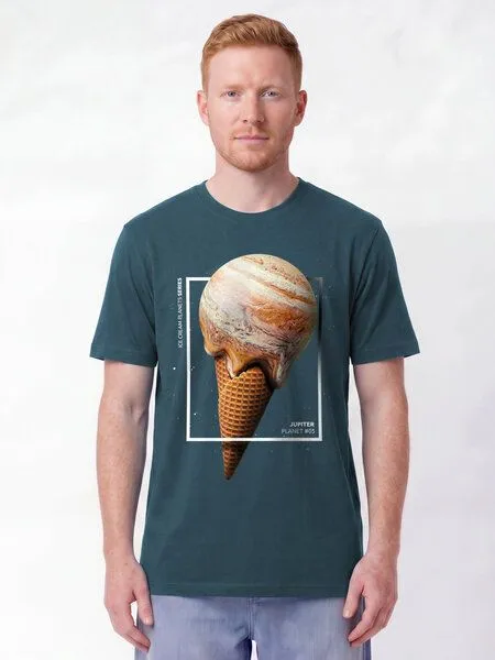 watapparel watapparel T-Shirt Unisex Jupiter Planet, Stargazer, – Produktbild 2 von 2