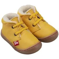 Pololo Pololo Lauflernschuh-Winterschuh "Juan", gefüttert mit 100% Wolle (Bio/kbT), Gr. 20 - 27, Gelb, – Produktbild 1 von 1