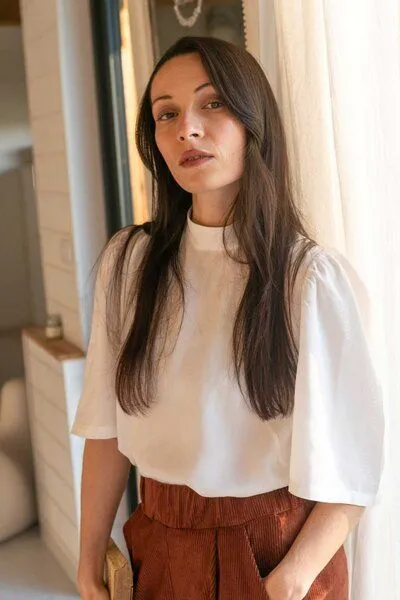 WiDDA berlin WiDDA berlin OLIVIA weiße Bluse mit Puffärmeln aus TENCEL® – Produktbild 2 von 4