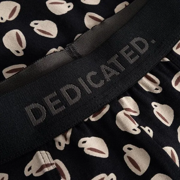 Dedicated Dedicated Boxershorts Kalix Coffee Cups, Black, – Produktbild 1 von 2