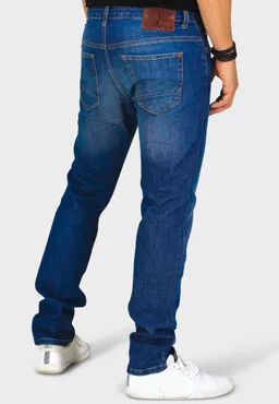 TORLAND TORLAND Herren vegan Jeans Slim Fit Benny Mid Indigoblau – Produktbild 1 von 1
