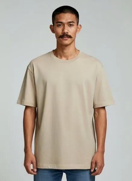 UNIPOLAR UNIPOLAR Oversized T-Shirt Modell: Free, Desert dust (natur), – Produktbild 2 von 5