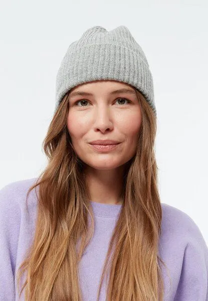 Givn Berlin Givn Berlin Beanie GBParis aus Bio-Baumwoll Strick, Mid grey, – Produktbild 1 von 4