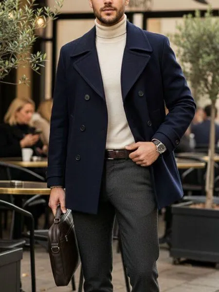 Will's Vegan Shop Will's Vegan Shop Erbsenmantel, Navy blue, – Produktbild 1 von 2