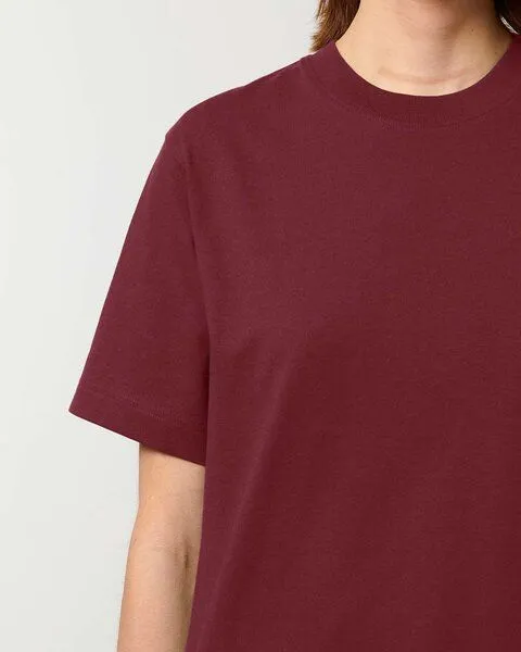 YTWOO YTWOO Sehr dickes Unisex T-Shirt | 240 g/qm | Top Premium Bio-Baumwolle, Burgunderrot, – Produktbild 3 von 3