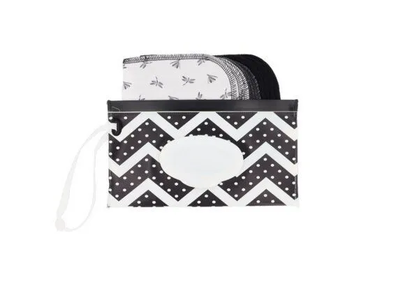 NoWaste Wrapping NoWaste Wrapping Feuchttücher Box waschbar wiederverwendbar Baby ver. Motive, Schwarz / libelle, – Produktbild 2 von 3