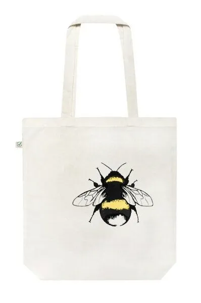Hirschkind Hirschkind Fashion-Bag "Erdhummel" naturfarben- handbedruckt – Produktbild 2 von 2