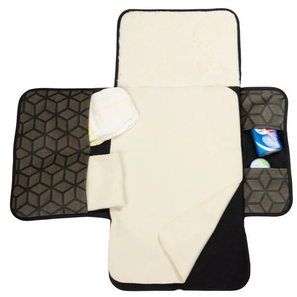 Flosinn Flosinn Wickeltasche Wickelunterlage Wickelclutch abwischbar, Schwarz-braun, – Produktbild 3 von 3