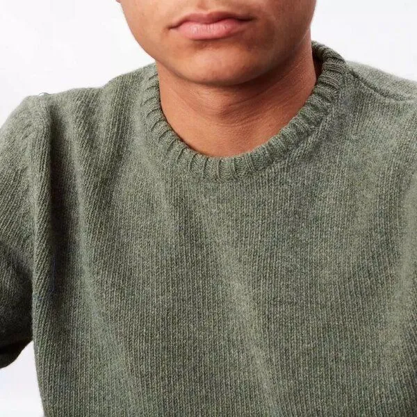 Osborne Knitwear Osborne Knitwear Melierter Wollpullover, Landscape (grün), – Produktbild 3 von 5