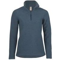 Engel natur Engel Natur Damen Fleece-Pullover reine Bio-Schurwolle, Atlantik melange, – Produktbild 1 von 1
