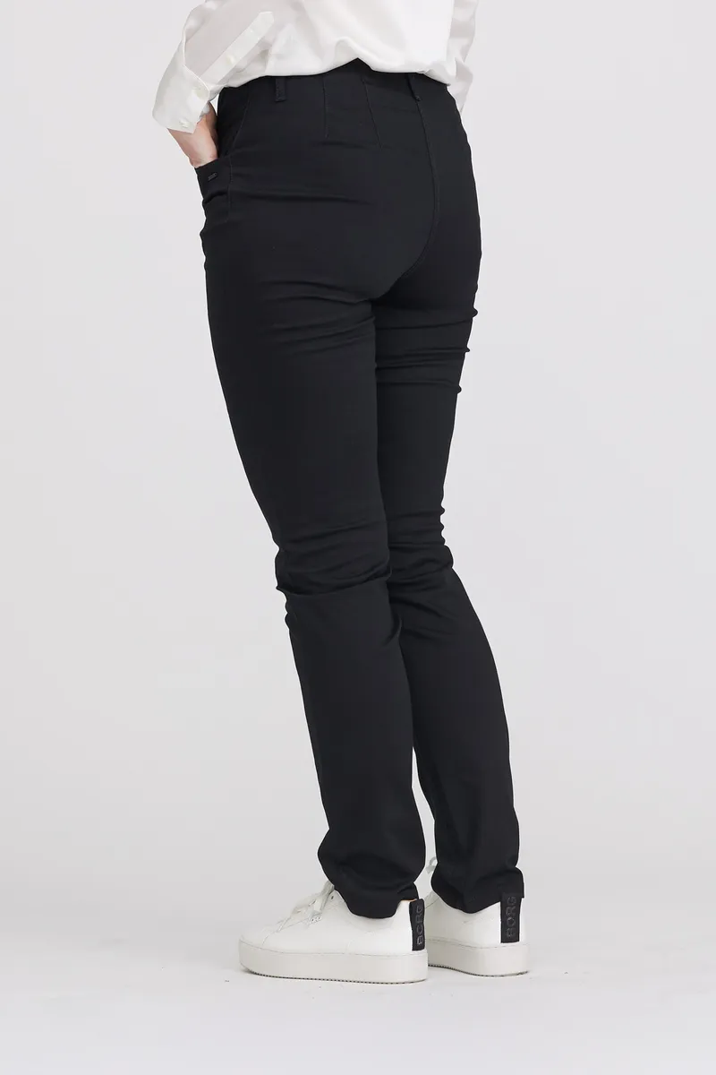 LAURIE LAURIE Damen vegan Hose Kelly Regular Ll Schwarz, Schwarz, – Produktbild 2 von 2