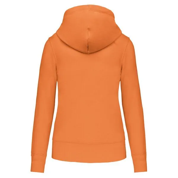 Greenspired Greenspired Umweltfreundliches Kapuzensweatshirt mit Zip für Damen 280g/m² XS-XXL, Helles orange, – Produktbild 2 von 2