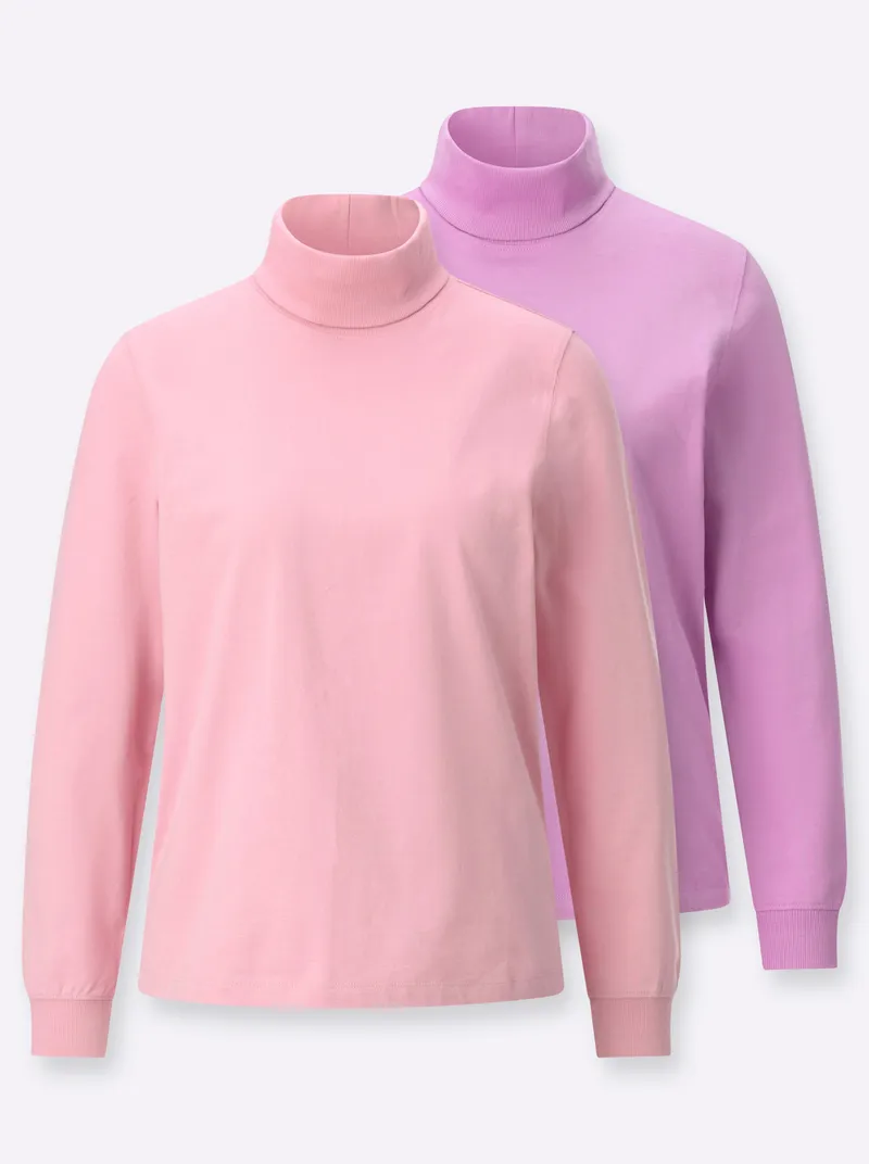 Witt Rollkragenshirt orchidee + rosé, Orchidee + rosé, – Produktbild 1 von 3