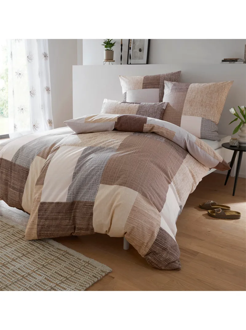 heine home Bettwäsche beige-hellgrau-bedruckt, Beige-hellgrau-bedruckt, – Produktbild 2 von 3