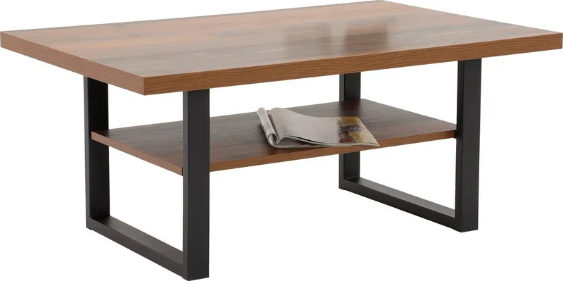 HELA Couchtisch ANTON, mit Ablagefläche, Braun|schwarz, – Produktbild 3 von 8
