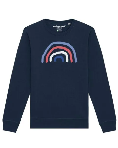 watapparel watapparel Sweatshirt Unisex Regenbogen, French navy, – Produktbild 1 von 4