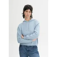 MELA MELA Strick Kapuzenpullover Style JANISHA aus 100% Bio-Baumwolle, Salty blue melange, – Produktbild 1 von 1