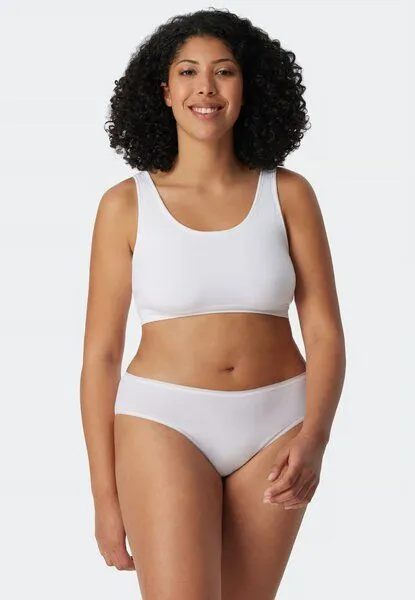 Schiesser Schiesser 2er Pack Taillen-Slip Organic Cotton 95/5, Weiss, – Produktbild 1 von 4