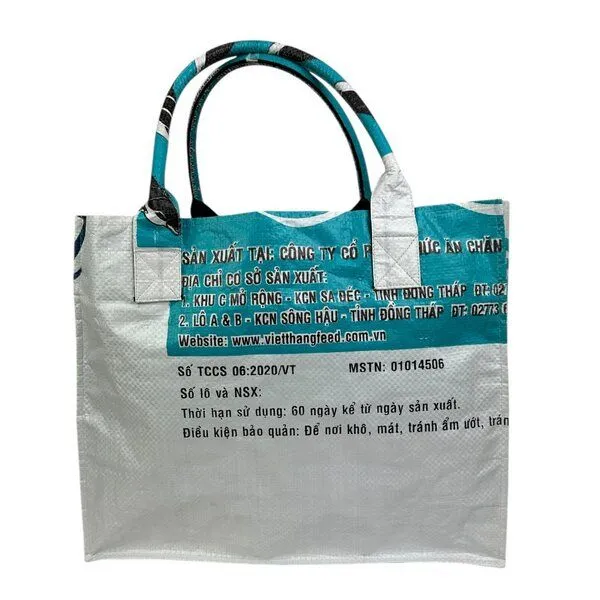 Beadbags Beadbags Einkaufstasche Ri94 recycelter Reissack, Weiß, – Produktbild 4 von 4