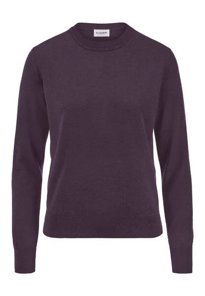 hessnatur hessnatur Pullover Regular aus reiner Bio-Merinowolle, Dunkle traube, – Produktbild 3 von 4