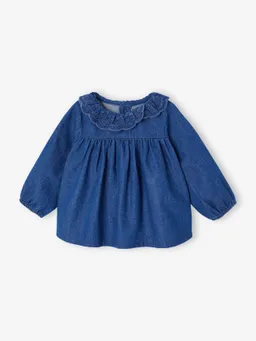 Vertbaudet Langarm-Jeansbluse Mädchen Baby – Produktbild 1 von 1