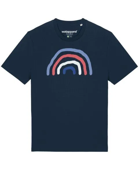 watapparel watapparel T-Shirt Unisex Regenbogen, French navy, – Produktbild 1 von 4