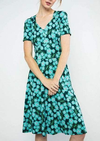 blutsgeschwister Blutsgeschwister Kleid aus EcoVero "Zaubertal Heritage", Spring fairy glade (blau), – Produktbild 2 von 3