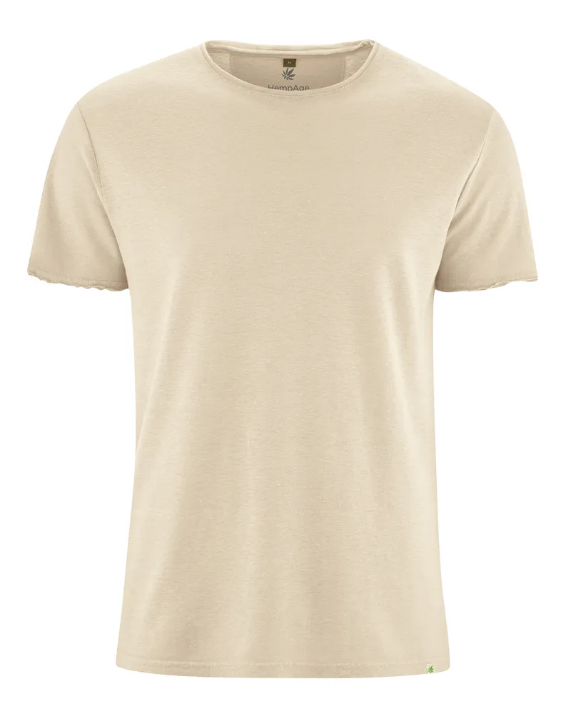 HempAge Hempage Herren vegan T-Shirt Timeless Basic Gobi Beige, Beige, – Produktbild 1 von 2
