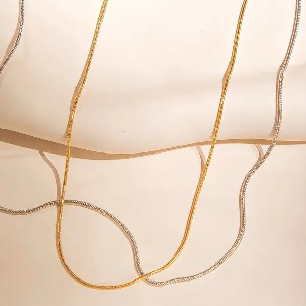 ELEKTROPULLI ELEKTROPULLI Kette 1mm Längen: 45 cm / 55 cm / 65 cm, Gold, – Produktbild 2 von 8