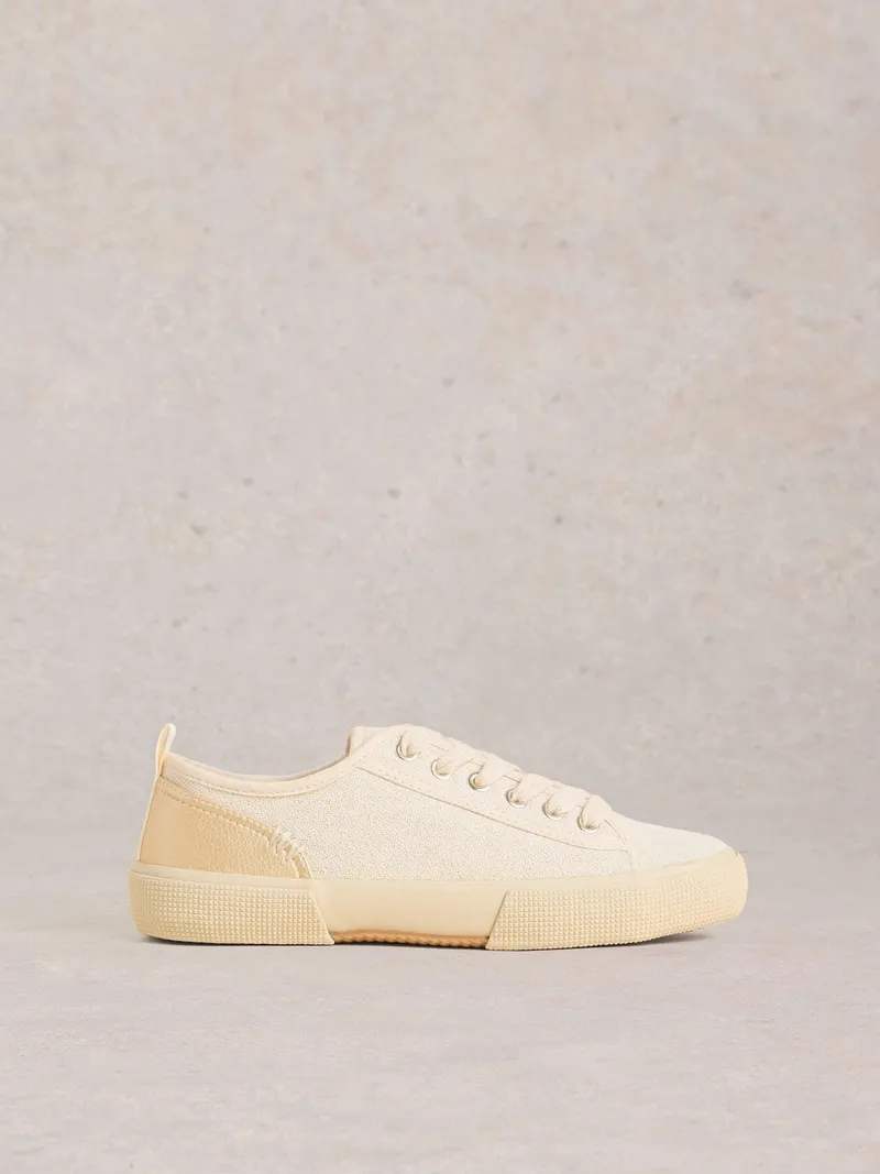 White Stuff Pippa Stoffturnschuhe - 36, Hellnatur, – Produktbild 1 von 4