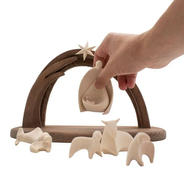 4betterdays 4betterdays Komplettset Krippe ‘Heilige Nacht’ | 8-teilig | Made in Südtirol – Produktbild 2 von 4
