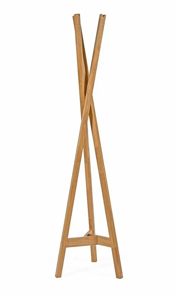 Home affaire Garderobenständer Clift, Kleiderständer, Dielenmöbel, (Made in Europe), im skandinavian Design, aus Eiche massiver Eiche, FSC®, Gelb, – Produktbild 2 von 5
