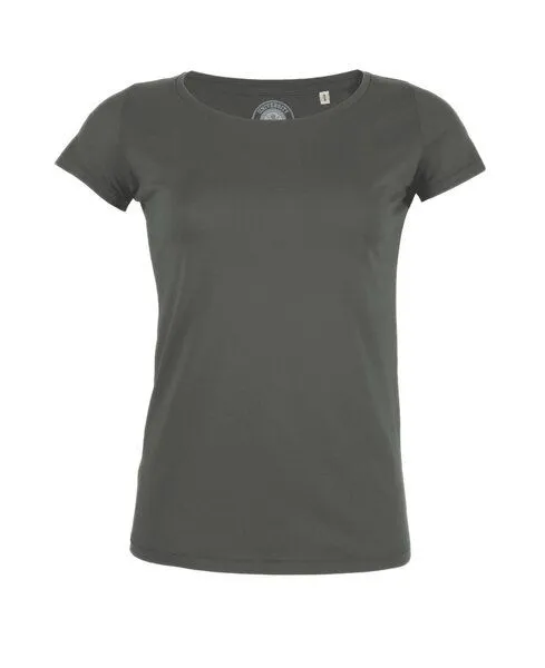 University of Soul University of Soul Damen T-Shirt aus Bio-Baumwolle "Amy", Holzkohle, – Produktbild 1 von 2