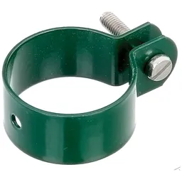 Alberts ALBERTS Schelle, Befest.v.Streben an Pfosten, verzinkt, grün Kst.b., Ø42mm, Breite25mm – Produktbild 1 von 1