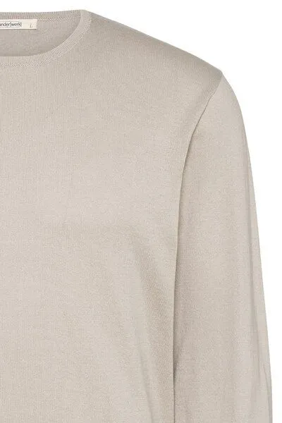 Wunderwerk Wunderwerk Herren Rundhals Pullover aus 100% Biobaumwolle "Core crewknit co male", Hell braun (light sand), – Produktbild 3 von 4