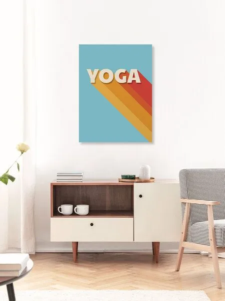 Photocircle Photocircle Poster / Leinwandbild - Yoga retro typography – Produktbild 3 von 4