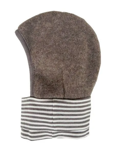 Pickapooh Pickapooh Schlupfmütze Schlüfli Wollfleece-Mütze mit Wolle-Seide-Halsschutz, Brown, – Produktbild 1 von 3